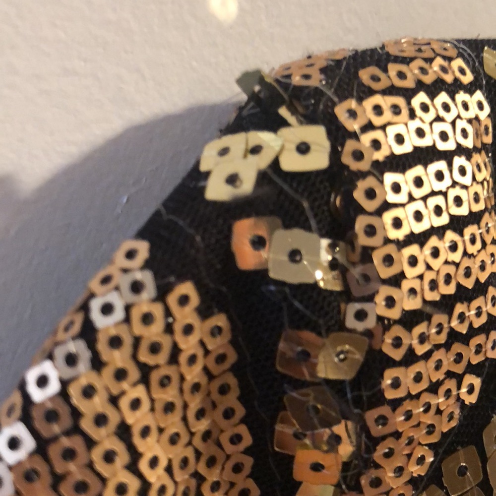 Sequined gold and bronze mini dress - Picture 5 of 7